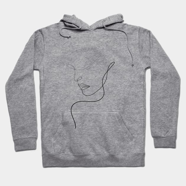 Woman With Hat | One Line Artist | Minimal Art | One Line Art | Minimalist Hoodie by One Line Artist